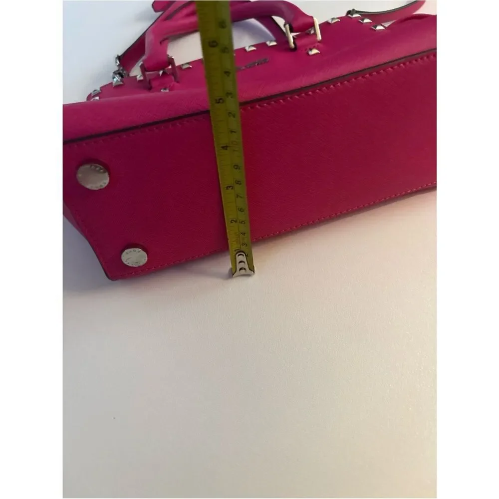 Michael Kors Selma Studded Saffiano Leather Satchel in Focaccia